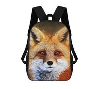 sinyumoney Face Fox School Backpack School Bags For Girls Boys Backpack With Pocket Fashion School Bag Kids Backpack 17inch