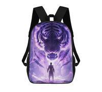 sinyumoney Face of The Tiger 3D Printed Children's School Backpack for Kids Travel Rucksacks Book Bags Kids School Bag 17inch
