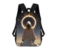 sinyumoney Faceless Celestial Being 3D Printed 17inch School Bag Children's School Backpack Travel Backpacks Casual Fashion Bag for Kids School Students