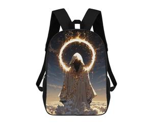 sinyumoney Faceless Celestial Being 3D Printed 17inch School Bag Children's School Backpack Travel Backpacks Casual Fashion Bag for Kids School Students