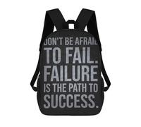 sinyumoney Failure Is Path To Success, Motivational Backpack School Bag Secondary Causal Travel High School Bags for Boys/Girls/Teenagers 17inch