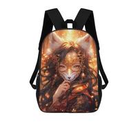 sinyumoney Fairy Fox Girl Anime Backpack School Bag Secondary Causal Travel High School Bags - Perfect for Travel, Work And Daily Use 17inch