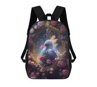 sinyumoney Fairy Garden with Bird School Bags Water Resistant School Bag Business Backpack for Boys/Girls/Teenagers 17inch