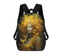 sinyumoney Fairy in Yellow Children's Backpacks School Backpack 3D Printed Backpack for Kids Travel Rucksacks Book Bags Kids School Bag 17inch