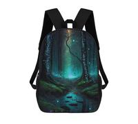 sinyumoney Fairy Night Forest School Backpack School Bags For Girls Boys Backpack With Pocket Fashion School Bag Kids Backpack 17inch