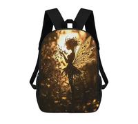 sinyumoney Fairy Silhouette in Forest School Backpack School Bags for Girls Boys Backpack with Pocket Fashion School Bag Kids Backpack 17inch