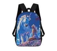 sinyumoney Fairy Tale Kids Backpack, Kids School Bag 3D Printed School Backpacks for Boys And Teenager School Students 17inch