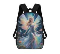 sinyumoney Fairy with Iridescent Wings School Backpack Computer Rucksack for School/Work/Travel for Girl, Teen Girls 17inch