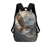 sinyumoney Falcon in Flight Children's Backpacks School Backpack 3D Printed for Kids Travel Rucksacks Book Bags Kids 17inch School Bag
