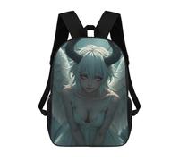 sinyumoney Fallen Angel with Horns School Backpack Business Durable Laptop Bag for Camping Outdoor Adventures And Daily Travel 17inch