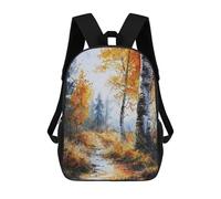 sinyumoney Falls Mirror Backpacks Kids Student Schoolbag,3D Printed Backpacks,Elementary And Middle School Students Backpacks for Boys Girls 17inch