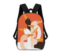 sinyumoney Family Swan Backpacks Kids Student Schoolbag 3D Printed Backpacks Elementary And Middle School Students Backpacks for Boys Girls 17inch