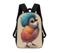sinyumoney Fancy Young Bird 3D Printed Kids School Bag Rucksacks Children's School Fashion Casual Back Pack High Capacity Travel Book Bags Backpack for Kids 17inch