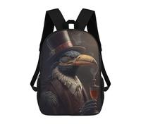 sinyumoney Fantastic Bird in A Bar Backpack 3D Printed Children's School Backpack Kids Travel Backpacks High Capacity Book Bags Children's Backpack Rucksack 17inch