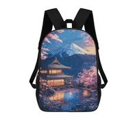 sinyumoney Fantastic Nature Village Backpack School Bag Backpack For Girls Boys Backpacks Large Capacity Kids Backpack Lightweight School Bags For Kids Students 17inch