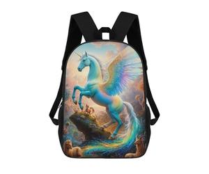 sinyumoney Fantastical Pegasus Safari Backpack School Lightweight Schoolbag Dayback Bookbag College for Men, Women & Teenage Boys 17inch