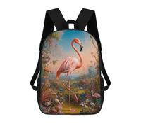 sinyumoney Fantastical Pink Flamingo Rucksack Lightweight Casual Daypack School Backpacks- Perfect for Travel, Work And Daily Use 17inch