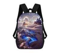 sinyumoney Fantasy Alien Landscape -3 Kids Backpack Girls 3D School Bags, Children's Rucksack Toddler Schoolbag,Casual Daypacks Fashion Bookbag Bag 17inch