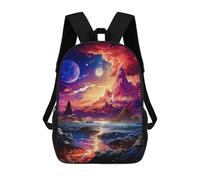 sinyumoney Fantasy Alien Landscape -4 School Backpack Large Water Resistant Laptop Backpack for Men, Women & Teenage Boys 17inch