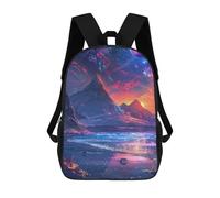 sinyumoney Fantasy Alien Landscape School Bags School Secondary High School College Backpack Travel for Men, Women & Teenage Boys 17inch