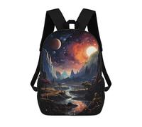 sinyumoney Fantasy Alien Planet Backpack School Bag Lightweight Airport College Students Back Pack for Men, Women & Teenage Boys 17inch