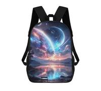 sinyumoney Fantasy Alien Planet Landscape -1 School Bag 3D Printed Children's School Backpack Casual Fashion Travel Backpacks for Kids School Students 17inch