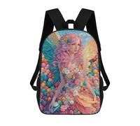 sinyumoney Fantasy Angel with Flower Dress School Backpack Business Laptop Rucksack Bag Unisex Casual Daypack for Men, Women & Teenage Boys 17inch