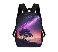 sinyumoney Fantasy Anime Stars Sunset School Backpack 3D Printed Children's 17inch Backpacks Bag Bookbag for Kids Boy Girl Book Bags Kids School Bag Travel Rucksacks