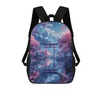 sinyumoney Fantasy Anime Torii Gate Kids' Backpack 3D Printing School Bag Boys Cool Daypacks Casual Knapsack Fun Back Bag for Kids And Teenager 17inch