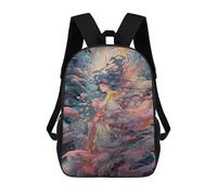 sinyumoney Fantasy Artwork Ethereal Beauty Rucksacks 3D Printed Children 17inch Backpacks Fashion Casual Daypack Travel Bags Outdoor Casual Daypack for Boy And Girl