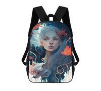 sinyumoney Fantasy Artwork with Autumn Leaves School Backpack Lightweight Schoolbag Dayback Bookbag College for Camping Outdoor Adventures And Daily Travel 17inch