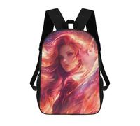 sinyumoney Fantasy Artwork Woman with Cat Backpack School Bag Lightweight Casual Daypack School Backpacks for School/Work/Travel 17inch