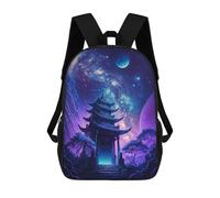 sinyumoney Fantasy Asian Temple Portal -1 Backpack School Lightweight Airport College Students Back Pack for Girl, Teen Girls 17inch