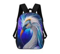 sinyumoney Fantasy Bird Art Print Backpack School Bag Large Lightweight Casual Backpack for Campus Outdoor Travel Sports 17inch