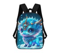 sinyumoney Fantasy Blue Mythical Creature Backpack School Bag High Secondary School Bags Casual Backpack for Teenage Girls Boys Women Men 17inch