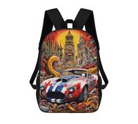 sinyumoney Fantasy Car Artwork School Bags Lightweight Schoolbag Dayback Bookbag College for Boys/Girls/Teenagers 17inch