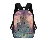 sinyumoney Fantasy Castle Adventure School Backpack Business Durable Laptop Bag for Camping Outdoor Adventures And Daily Travel 17inch