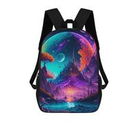 sinyumoney Fantasy Castle in A Dreamlike Landscape -1 Backpacks, Kids Backpack Student School Bag 3D Printed Travel Backpacks Fashion Accessory Backpack Children Waterproof School Bags 17inch