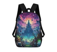 sinyumoney Fantasy Castle in A Mysterious Sky Backpack School Bag Water Resistant School Bag Business Backpack for Boys/Girls/Teenagers 17inch