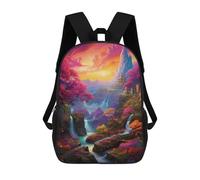 sinyumoney Fantasy Castle in Autumn Forest School Backpack Lightweight Airport College Students Back Pack for Boys/Girls/Teenagers 17inch