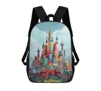 sinyumoney Fantasy Castle in The Clouds School Backpack Large School Backpack for Boys for Campus Outdoor Travel Sports 17inch