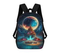 sinyumoney Fantasy Castle in The Sky School Backpack Fashion Stationery Backpack Waterproof Casual Daypacks for Men/Women 17inch