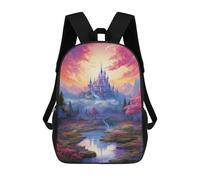 sinyumoney Fantasy Castle Landscape Rucksack Rucksack Casual Daypacks School Work Travel Bag for Men, Women & Teenage Boys 17inch