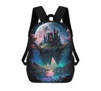 sinyumoney Fantasy Castle Under The Moon Backpack School Lightweight Casual Daypack School Backpacks for Teenage Girls Boys Women Men 17inch