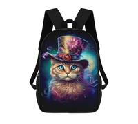 sinyumoney Fantasy Cat Art Print-5 Backpack School Bag Lightweight Casual Daypack School Backpacks for Teenage Girls Boys Women Men 17inch