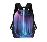 sinyumoney Fantasy Cave Crystal Backpack 3D Printed Children's School Backpack for Kids High Capacity Travel Rucksacks Book Bags Kids School Bag Back Pack 17inch