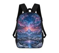 sinyumoney Fantasy Cityscape with Castle And Clouds Rucksack Lightweight Casual Daypack School Backpacks for School/Work/Travel 17inch