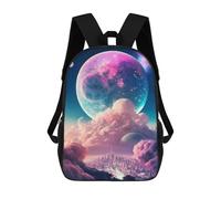 sinyumoney Fantasy Cloud Cityscape -2 School Bag Bookbag 3D Printed Children's Backpacks for Kids Boy Girl Book Bags Kids School Bag Travel Rucksacks 17inch