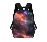 sinyumoney Fantasy Cloud Cityscape Backpack School Bag Rucksack Casual Daypacks School Work Travel Bag for Teenage Girls Boys Women Men 17inch
