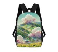 sinyumoney Fantasy Cloudscape Adventure Kids School Backpack 3D Printed Backpacks Fashion School Bag Rucksacks for Boys Elementary And Middle School Students 17inch